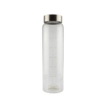 Load image into Gallery viewer, 34oz Glass Motivational Water Bottle With Time Markings