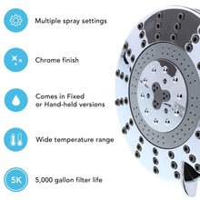 Load image into Gallery viewer, Shower Pure 7-Spray Filtered Shower Head
